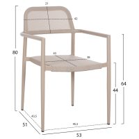 ΠΟΛΥΘΡΟΝΑ ΑΛΟΥΜΙΝΙΟΥ RONNY HM5998.03 ΣΑΜΠΑΝΙ ΣΚΕΛΕΤΟΣ&ΣΑΜΠΑΝΙ TEXTILENE 53x51x80Υεκ.
