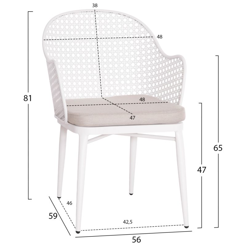 ΠΟΛΥΘΡΟΝΑ ΑΛΟΥΜΙΝΙΟΥ OREGO HM6268.02 ΛΕΥΚΗ-ΜΑΞΙΛΑΡΙ ΑΝΟΙΧΤΟ ΓΚΡΙ 56x59x81Υεκ.