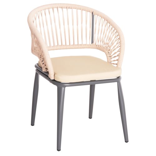 ΠΟΛΥΘΡΟΝΑ ΑΛΟΥΜΙΝΙΟΥ MAGNET HM6287.01 ΣΚΟΥΡΟ ΓΚΡΙ ΜΕ ΚΡΕΜ P.E.ΣΧΟΙΝΙ 59x61x81.5Υεκ