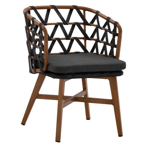 ΠΟΛΥΘΡΟΝΑ ΑΛΟΥΜΙΝΙΟΥ RICKO HM5782.11 ΚΑΦΕ ΣΚΕΛΕΤΟΣ-ΓΚΡΙ ΚΟΡΔΟΝΙ 58x59x78Υ εκ.