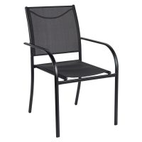 polythrona-exchoroy-fb9597603-metallo-ma ΠΟΛΥΘΡΟΝΑ ΕΞ.ΧΩΡΟΥ REDAN HM5976.03 ΜΕΤΑΛΛΟ ΜΑΥΡΟ-TEXTILENE ΜΑΥΡΟ 56x60x88Υεκ