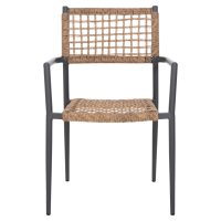 ΠΟΛΥΘΡΟΝΑ TRILAN HM6044.03 ΑΛΟΥΜΙΝΙΟ ΑΝΘΡΑΚΙ ΜΕ ΣΥΝΘΕΤΙΚΟ RATTAN ΦΥΣΙΚΟ 57x59x85Υεκ.