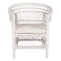 ΠΟΛΥΘΡΟΝΑ MALAWI HM9635.02 ΞΥΛΟ ΜΑΟΝΙ ΜΕ RATTAN ΛΕΥΚΟ-ΛΕΥΚΟ ΜΑΞΙΛΑΡΙ 80x70x86Υεκ.