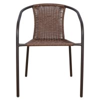 ΠΟΛΥΘΡΟΝΑ ΚΑΡΕΚΛΑ CAMEL HM5015.02 ΚΑΦΕ ΜΕΤΑΛΛΙΚΗ ΜΕ WICKER ΚΑΦΕ 48x48-53x72 cm