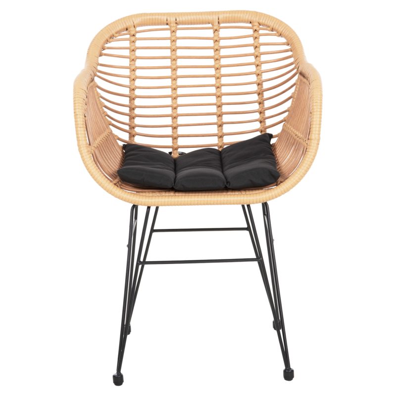 polythrona-me-maxilari-metalliki-fb95450-2 ΠΟΛΥΘΡΟΝΑ ΜΕ ΜΑΞΙΛΑΡΙ ΜΕΤΑΛΛΙΚΗ ALLEGRA HM5450.31 ΜΕ WICKER ΜΠΕΖ 58x59x82Υ