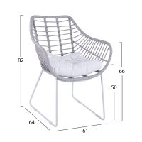 polythrona-metalliki-aspro-mat-gkri-wick-1 ΠΟΛΥΘΡΟΝΑ ΜΕΤΑΛΛΙΚΗ RADLEY ΑΣΠΡΟ ΜΑΤ & ΓΚΡΙ WICKER HM5300.02