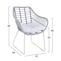 polythrona-metalliki-aspro-mat-gkri-wick-1 ΠΟΛΥΘΡΟΝΑ ΜΕΤΑΛΛΙΚΗ RADLEY ΑΣΠΡΟ ΜΑΤ & ΓΚΡΙ WICKER HM5300.02