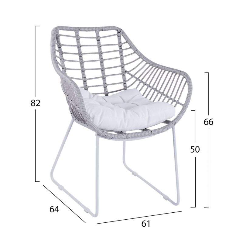 polythrona-metalliki-aspro-mat-gkri-wick-1 ΠΟΛΥΘΡΟΝΑ ΜΕΤΑΛΛΙΚΗ RADLEY ΑΣΠΡΟ ΜΑΤ & ΓΚΡΙ WICKER HM5300.02