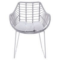 polythrona-metalliki-aspro-mat-gkri-wick-2 ΠΟΛΥΘΡΟΝΑ ΜΕΤΑΛΛΙΚΗ RADLEY ΑΣΠΡΟ ΜΑΤ & ΓΚΡΙ WICKER HM5300.02