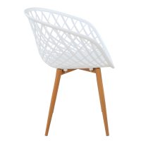 ΠΟΛΥΘΡΟΝΑ ΠΟΛΥΠΡΟΠΥΛΕΝΙΟΥ ΛΕΥΚΗ ΜΕ ΜΕΤΑΛΛΙΚΑ ΠΟΔΙΑ ΑΠΟΜΙΜΗΣΗ ΞΥΛΟΥ ARIADNE HM8001.01 62,5x56x80 εκ. 4τμχ