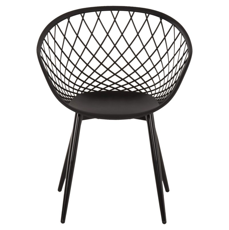 ΠΟΛΥΘΡΟΝΑ ΠΟΛΥΠΡΟΠΥΛΕΝΙΟΥ ΜΑΥΡΗ ΜΕΤΑΛΛΙΚΑ ΠΟΔΙΑ ARIADNE HM8001.22 63x56x80Y εκ. 4τμχ