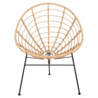 polythrona-typoy-folia-metalliki-fb95458-2 ΠΟΛΥΘΡΟΝΑ ΤΥΠΟΥ ΦΩΛΙΑ ΜΕΤΑΛΛΙΚΗ ALLEGRA HM5458.11 ΜΕ WICKER ΜΠΕΖ 73x78x88Υεκ.