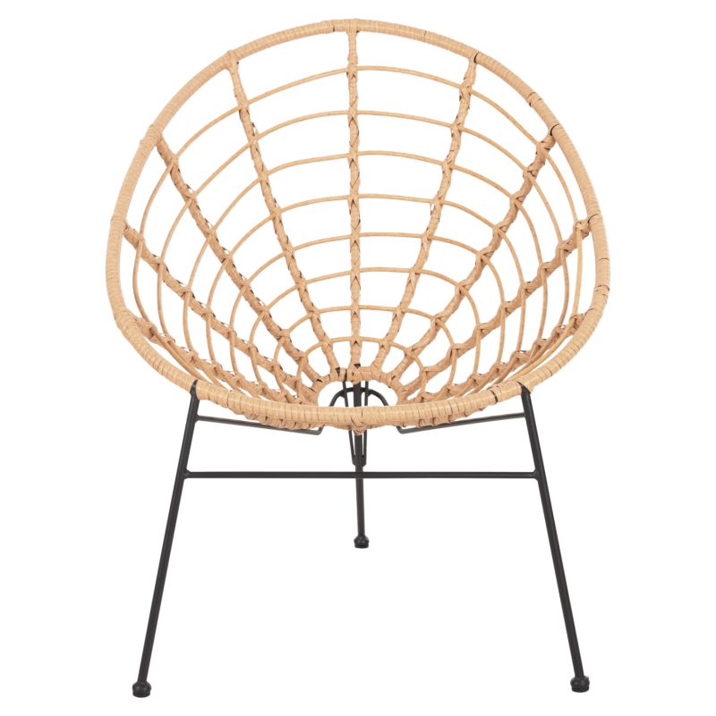 polythrona-typoy-folia-metalliki-fb95458-2 ΠΟΛΥΘΡΟΝΑ ΤΥΠΟΥ ΦΩΛΙΑ ΜΕΤΑΛΛΙΚΗ ALLEGRA HM5458.11 ΜΕ WICKER ΜΠΕΖ 73x78x88Υεκ.