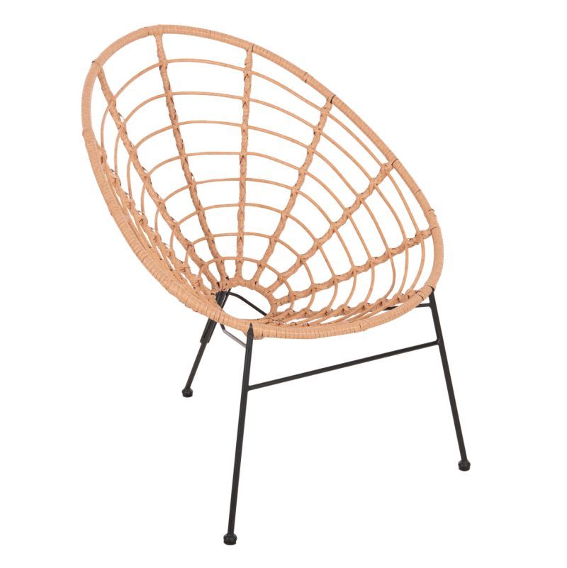 polythrona-typoy-folia-metalliki-fb95458 ΠΟΛΥΘΡΟΝΑ ΤΥΠΟΥ ΦΩΛΙΑ ΜΕΤΑΛΛΙΚΗ ALLEGRA HM5458.11 ΜΕ WICKER ΜΠΕΖ 73x78x88Υεκ.