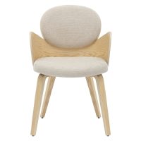 ΠΟΛΥΘΡΟΝΑΚΙ ΤΡΑΠΕΖΑΡΙΑΣ DARNELL HM9974.01 OAK Κ.Π.-ΕΚΡΟΥ ΥΦΑΣΜΑ 56x56x83Υεκ.