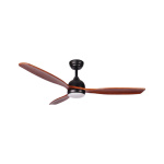 Ανεμιστήρας Οροφής PRCF-80668 PRIMO 52'' 132εκ. DC Με Τηλεχειριστήριο 1 Φως LED Μαύρος με 3 καφέ φτερά