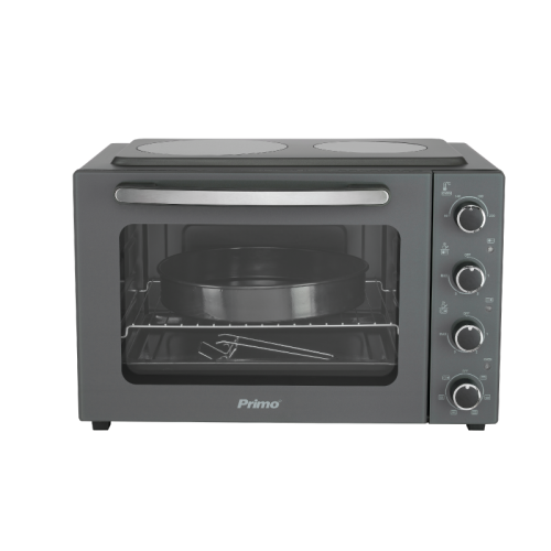 Φουρνάκι PREO-40456NS Με 2 Κεραμικές Εστίες 50L Με Αέρα & Υάλινη Πρόσοψη Ανθρακί Φουρνάκι PREO-40456NS Με 2 Κεραμικές Εστίες 50L Με Αέρα & Υάλινη Πρόσοψη Ανθρακί