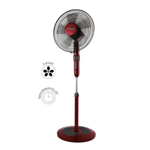 Ανεμιστήρας Ορθοστάτης PRSF-80503 Primo 16'' 40εκ. Κόκκινο - Μαύρο Ανεμιστήρας Ορθοστάτης PRSF-80503 Primo 16'' 40εκ. Κόκκινο - Μαύρο