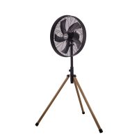Ανεμιστήρας Ορθοστάτης PRSF-80580 Primo 18'' 45εκ. Μεταλλικός Με Wooden Finish Τρίποδο Μαύρος