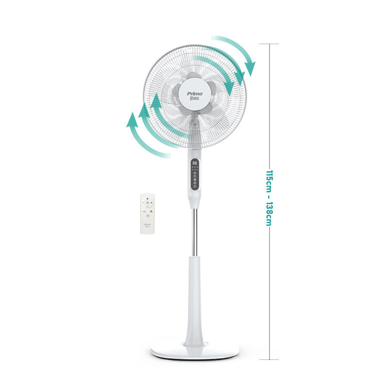 Ανεμιστήρας Ορθοστάτης PRSF-80614D Primo 16'' 40εκ. Με Τηλεχειριστήριο και DC μοτέρ Λευκός