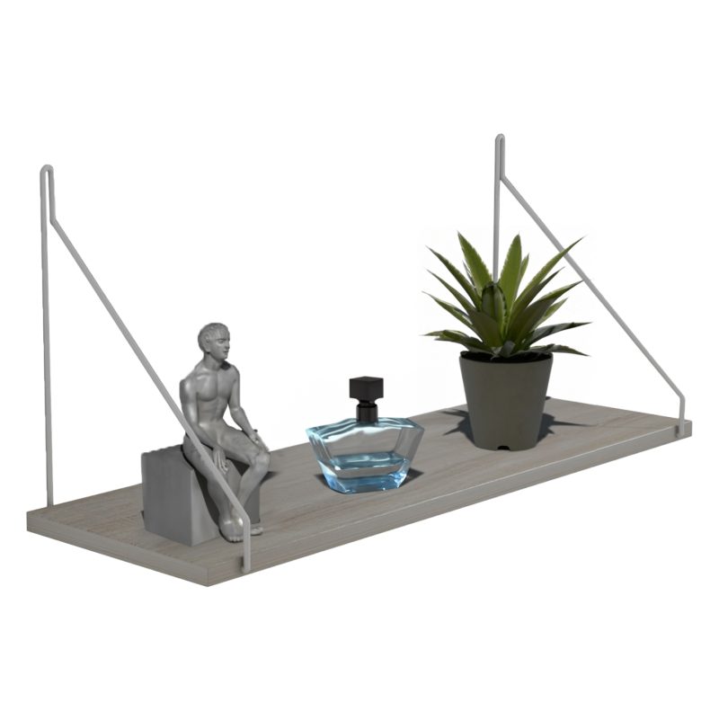 rafi-toichoy-melaminis-fb9918314-sonama- ΡΑΦΙ ΤΟΙΧΟΥ AGILAN ΜΕΛΑΜΙΝΗΣ HM9183.14 SONΟMA-ΛΕΥΚΟ 72x20x27Yεκ.