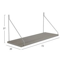 rafi-toichoy-melaminis-fb9918314-sonama-1 ΡΑΦΙ ΤΟΙΧΟΥ AGILAN ΜΕΛΑΜΙΝΗΣ HM9183.14 SONΟMA-ΛΕΥΚΟ 72x20x27Yεκ.