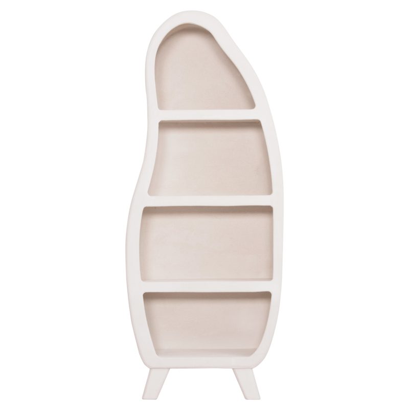 ΡΑΦΙΕΡΑ ΣΕΙΡΑ SANTORINI HM18067 MDF ΣΕ ΥΠΟΛΕΥΚΟ ΧΡΩΜΑ 80x38x196Υεκ.