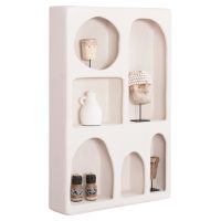 ΡΑΦΙΕΡΑ-ΚΟΜΜΟ ΣΕΙΡΑ SANTORINI HM18059 MDF ΣΕ ΥΠΟΛΕΥΚΟ 80x18x120Υεκ.