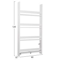 ΡΑΦΙΕΡΑ ΤΟΙΧΟΥ SANI HM18224.01 ΜΕΛΑΜΙΝΗ ΣΕ ΛΕΥΚΟ 60x10x120Υεκ. (4 ΡΑΦΙΑ)