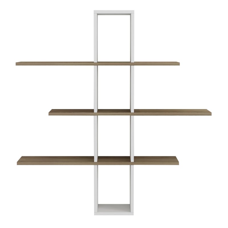 rafiera-toichoy-fb9897611-melamini-se-fy-2 ΡΑΦΙΕΡΑ ΤΟΙΧΟΥ DOMINIC HM8976.11 ΜΕΛΑΜΙΝΗ ΣΕ ΦΥΣΙΚΟ-ΛΕΥΚΟ 96x19,5x101Υεκ.