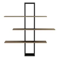 rafiera-toichoy-fb9897613-melamini-se-fy-2 ΡΑΦΙΕΡΑ ΤΟΙΧΟΥ DOMINIC HM8976.13 ΜΕΛΑΜΙΝΗ ΣΕ ΦΥΣΙΚΟ-ΜΑΥΡΟ ΜΑΡΜΑΡΟ 96x19,5x101Υεκ.