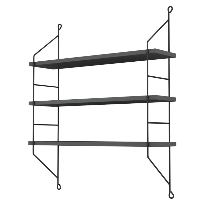 rafiera-toichoy-melaminis-fb9918520-gkri-2 ΡΑΦΙΕΡΑ ΤΟΙΧΟΥ ACHALA ΜΕΛΑΜΙΝΗΣ HM9185.20 ΓΚΡΙ 60x15x68Y εκ.