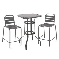 set-3tmch-exoterikoy-choroy-fb921054-gkr ΣΕΤ 3ΤΜΧ ΕΞΩΤΕΡΙΚΟΥ ΧΩΡΟΥ LAURA HM21054.01 ΓΚΡΙ ΜΕΤΑΛΛΟ & ΑΛΟΥΜΙΝΙΟ