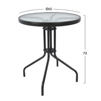 set-3tmch-me-trapezi-lima-f60ch70y-polyt-1 ΣΕΤ 3ΤΜΧ ΜΕ ΤΡΑΠΕΖΙ LIMA Φ60Χ70Υ & ΠΟΛΥΘΡΟΝΕΣ LAURA ΓΚΡΙ ΧΡΩΜΑ HM10467