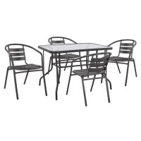 set-5tmch-me-trapezi-adam-110ch60ch71y-p ΣΕΤ 5ΤΜΧ ΜΕ ΤΡΑΠΕΖΙ ADAM 110Χ60Χ71Υ & ΠΟΛΥΘΡΟΝΕΣ LAURA ΓΚΡΙ ΧΡΩΜΑ HM10472