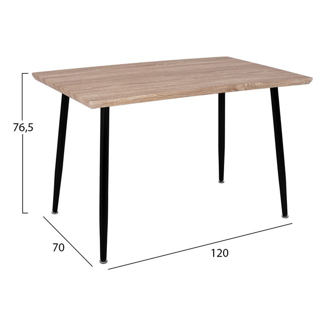 set-5tmch-trapezi-sonama-karekles-vaness-1 ΣΕΤ 5ΤΜΧ ΤΡΑΠΕΖΙ SONAMA & ΚΑΡΕΚΛΕΣ VANESSA ΜΑΥΡΟ ΧΡΩΜΑ HM11024.02 120x70x76.5 cm