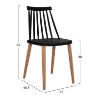 set-5tmch-trapezi-sonama-karekles-vaness-2 ΣΕΤ 5ΤΜΧ ΤΡΑΠΕΖΙ SONAMA & ΚΑΡΕΚΛΕΣ VANESSA ΜΑΥΡΟ ΧΡΩΜΑ HM11024.02 120x70x76.5 cm