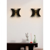 set-aplikes-toichoy-2tmch-xylines-apo-md-1 ΣΕΤ ΑΠΛΙΚΕΣ ΤΟΙΧΟΥ 2ΤΜΧ ΞΥΛΙΝΕΣ ΑΠΟ MDF ΜΑΥΡΟ HM7380.03 28x20x20Υ εκ.