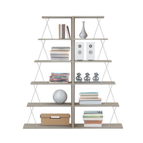 set-bibliothikes-2tmch-fb91177211-melami ΣΕΤ ΒΙΒΛΙΟΘΗΚΕΣ 2ΤΜΧ MINI TARS HM11772.11 ΜΕΛΑΜΙΝΗ SONAMA-ΛΕΥΚΟ 65x24x146Υεκ.(x2)