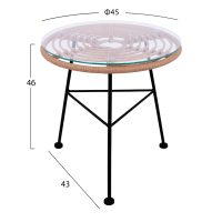 ΣΕΤ ΕΞΩΤΕΡΙΚΟΥ ΧΩΡΟΥ 3ΤΜΧ ALLEGRA HM10335 ΜΠΕΖ WICKER-ΜΕΤΑΛΛΟ