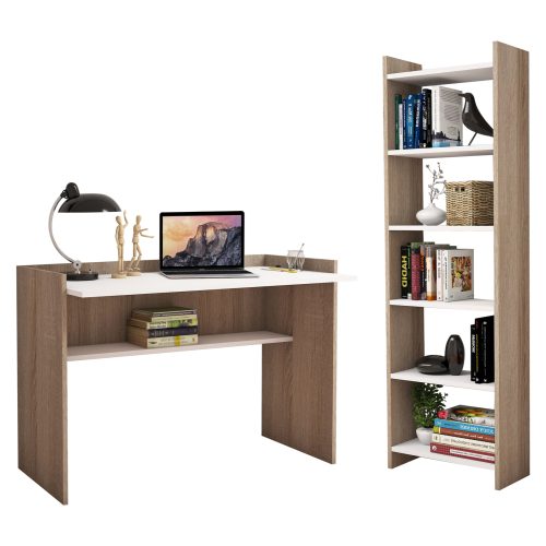 set-grafeioy-2-tmch-fb91177412-sonama-le ΣΕΤ ΓΡΑΦΕΙΟΥ 2 ΤΜΧ HM11774.12 ΜΕΛΑΜΙΝΗ SONΟMA - ΛΕΥΚΟ