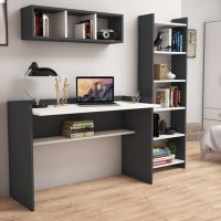 set-grafeioy-3-tmch-fb91177613-gkri-leyk-1 ΣΕΤ ΓΡΑΦΕΙΟΥ 3ΤΜΧ HM11776.13 ΜΕΛΑΜΙΝΗ ΣΕ ΓΚΡΙ ΚΑΙ ΛΕΥΚΟ ΧΡΩΜΑ