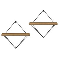 set-rafia-toichoy-fb9892911-metallo-mayr-2 ΣΕΤ ΡΑΦΙΑ ΤΟΙΧΟΥ ZANNARD HM8929.11 ΜΕΤΑΛΛΟ ΜΑΥΡΟ-ΜΕΛΑΜΙΝΗ ΦΥΣΙΚΟ 30x14x30Υ εκ.