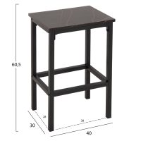 ΣΕΤ ΤΡΑΠΕΖΑΡΙΑ ΜΠΑΡ 5ΤΜΧ BOXY HM9882.13 ΜΑΥΡΟ ΜΕΤΑΛΛΟ-ΜΕΛΑΜΙΝΗ ΜΑΥΡΟ ΜΑΡΜΑΡΟ