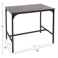 ΣΕΤ ΤΡΑΠΕΖΑΡΙΑ ΜΠΑΡ 5ΤΜΧ BOXY HM9882.13 ΜΑΥΡΟ ΜΕΤΑΛΛΟ-ΜΕΛΑΜΙΝΗ ΜΑΥΡΟ ΜΑΡΜΑΡΟ