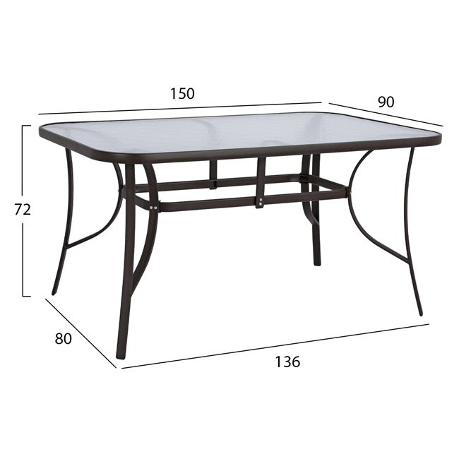 set-trapezarias-5tmch-karekles-me-maxila-1 ΣΕΤ ΤΡΑΠΕΖΑΡΙΑΣ 5ΤΜΧ ΚΑΡΕΚΛΕΣ ΜΕ ΜΑΞΙΛΑΡΙ & ΤΡΑΠΕΖΙ 150X90 HM10570.02 ΚΑΦΕ