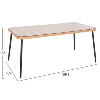 set-trapezarias-7tmch-fb910495-wicker-mp-1 ΣΕΤ ΤΡΑΠΕΖΑΡΙΑΣ 7ΤΜΧ ALLEGRA HM10495 WICKER ΜΠΕΖ-ΜΕΤΑΛΛΟ ΜΑΥΡΟ