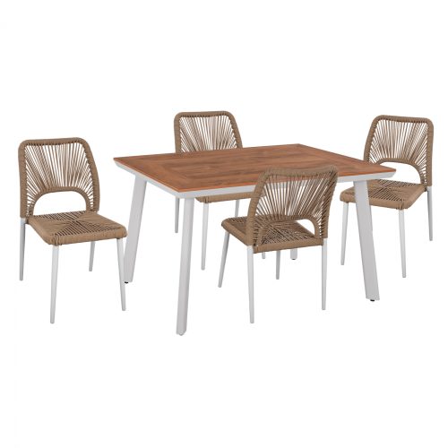 set-trapezarias-leyki-fb91153401 ΣΕΤ ΤΡΑΠΕΖΑΡΙΑΣ 5ΤΜΧ ΤΡΑΠΕΖΙ ΛΕΥΚΟ 120x80 ΚΑΙ ΚΑΡΕΚΛΑ ΜΕ ΣΧΟΙΝΙ HM11534.01