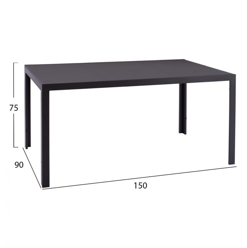 set-trapezarias-orthogonio-se-chroma-gkr-1 ΣΕΤ ΤΡΑΠΕΖΑΡΙΑΣ 7 ΤΜΧ ΤΡΑΠΕΖΙ ΓΚΡΙ 150X90 ΚΑΙ ΚΑΡΕΚΛΑ ΜΕ ΣΧΟΙΝΙ HM11526.01