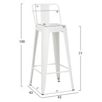 skampo-bar-me-plati-metalliko-fb9864341-1 ΣΚΑΜΠΟ BAR ME ΠΛΑΤΗ ΜΕΤΑΛΛΙΚΟ MELITA-PRO HM8643.41 ΛΕΥΚΟ ΜΑΤ 42x42x100Υεκ.